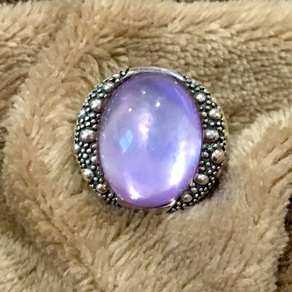 MICHAEL DAWKINS Starry Night Amethyst Sterling Silver 925 Ring Sz 8.75 - Picture 9 of 17